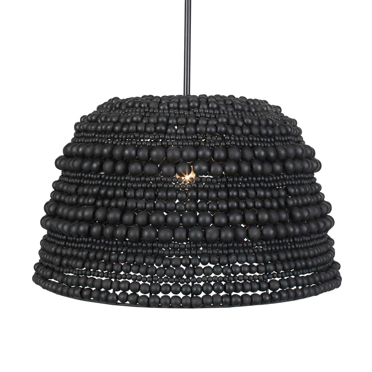 Persephone Black Bead 1 Light Pendant
