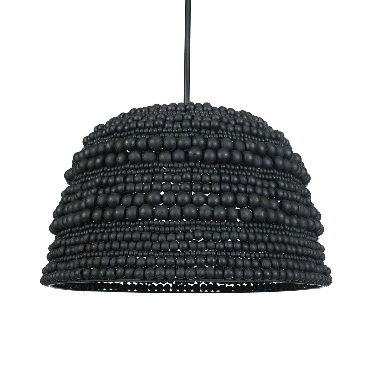 Persephone Black Bead 1 Light Pendant