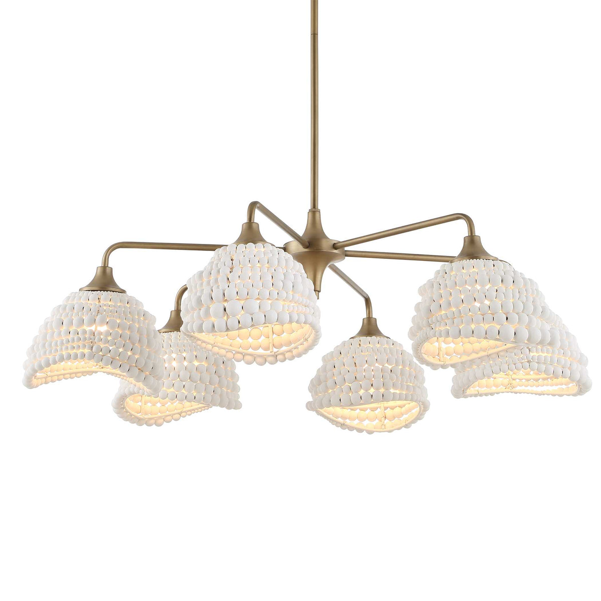 Biddeford White Beaded Pendant