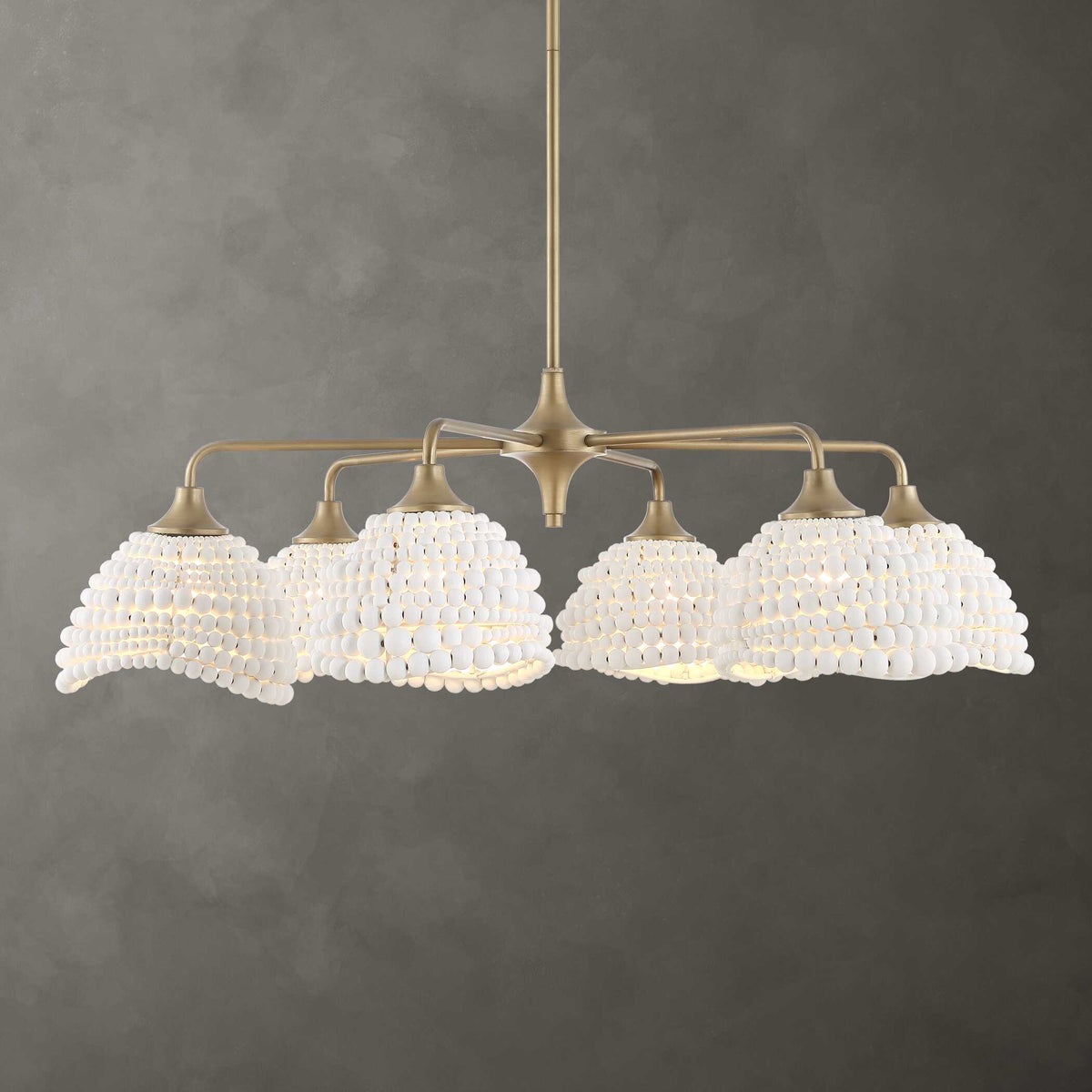 Biddeford White Beaded Pendant