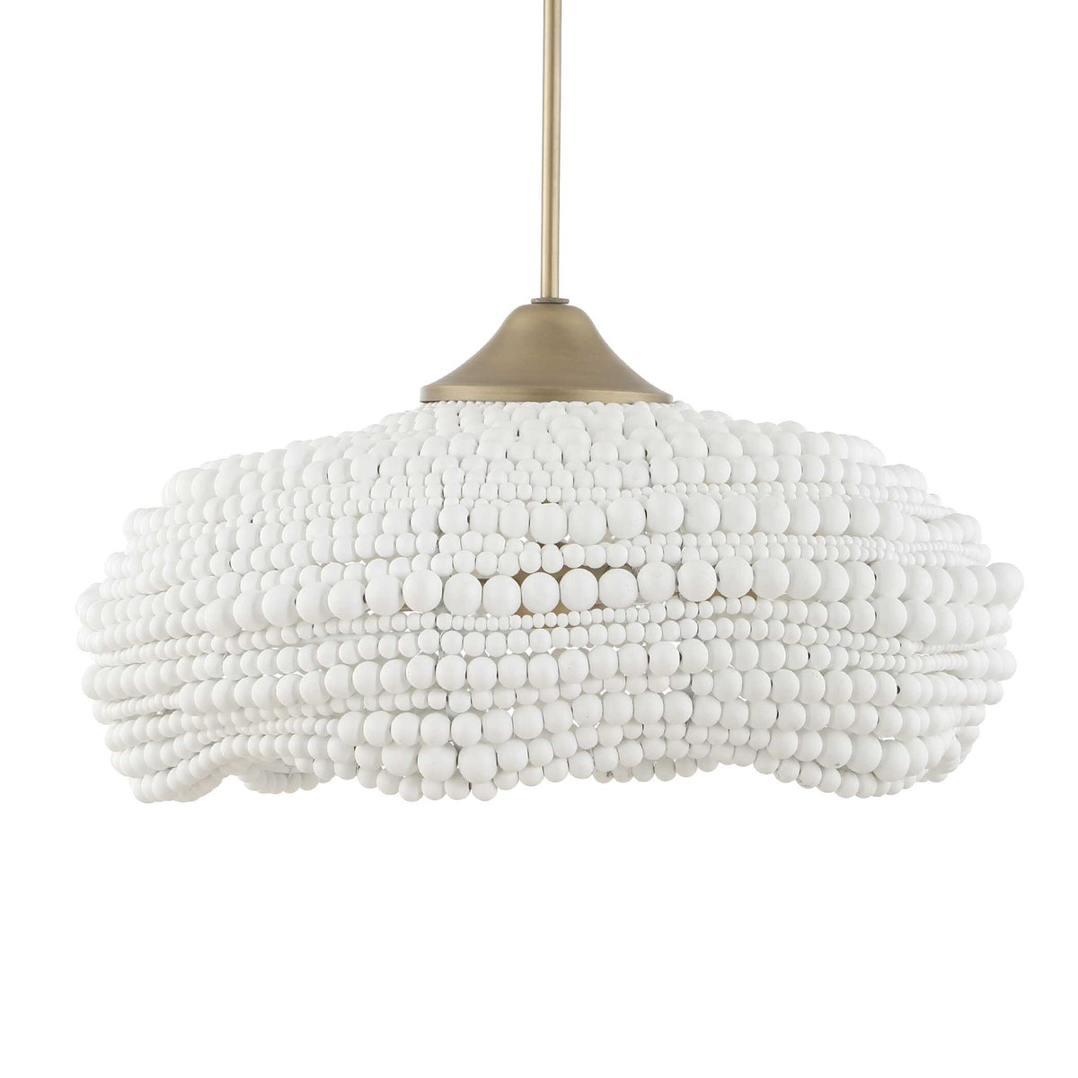 Biddeford White Beaded Pendant