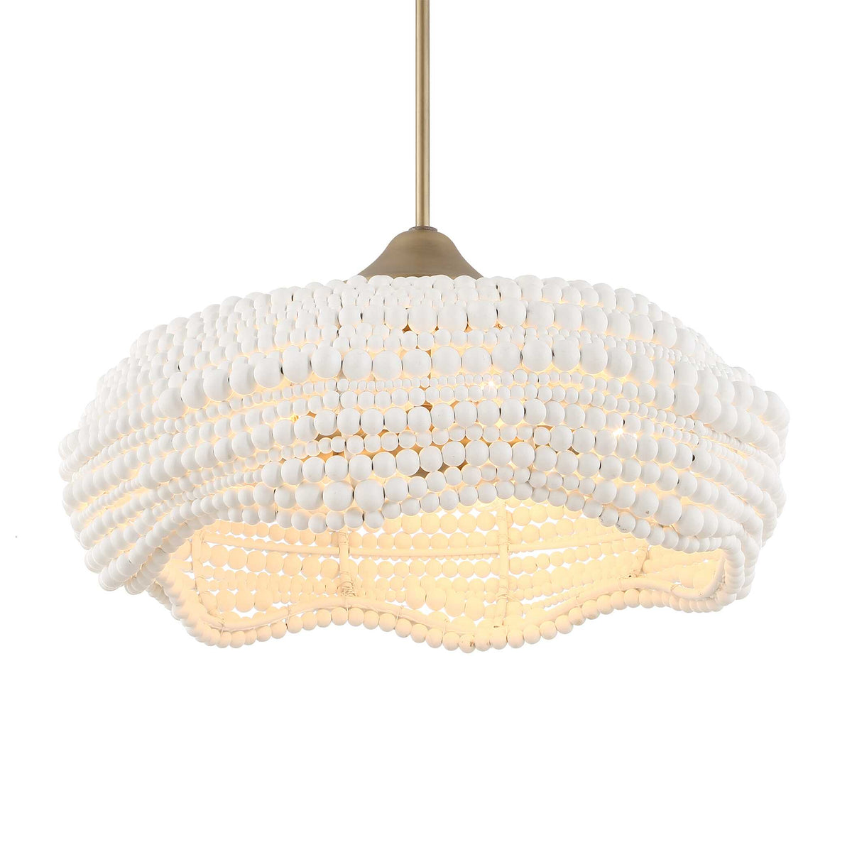 Biddeford White Beaded Pendant