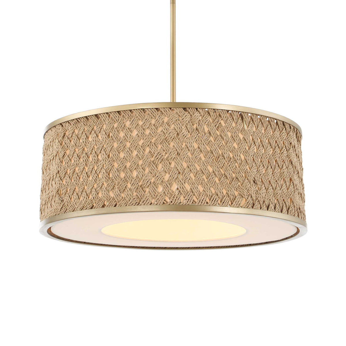 Pinchot 4 Light Rattan Drum Pendant