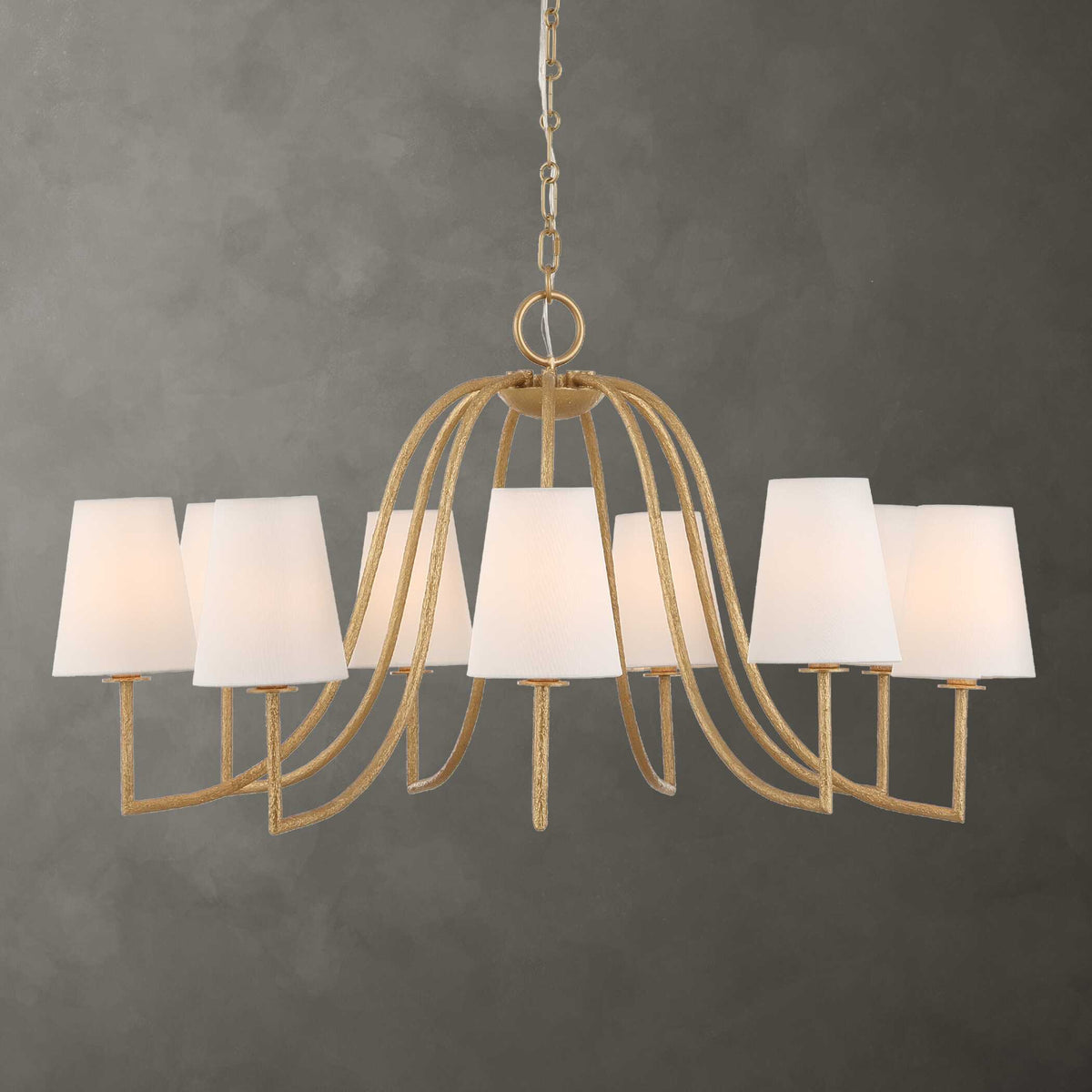 Seville 9 Light Gold Chandelier