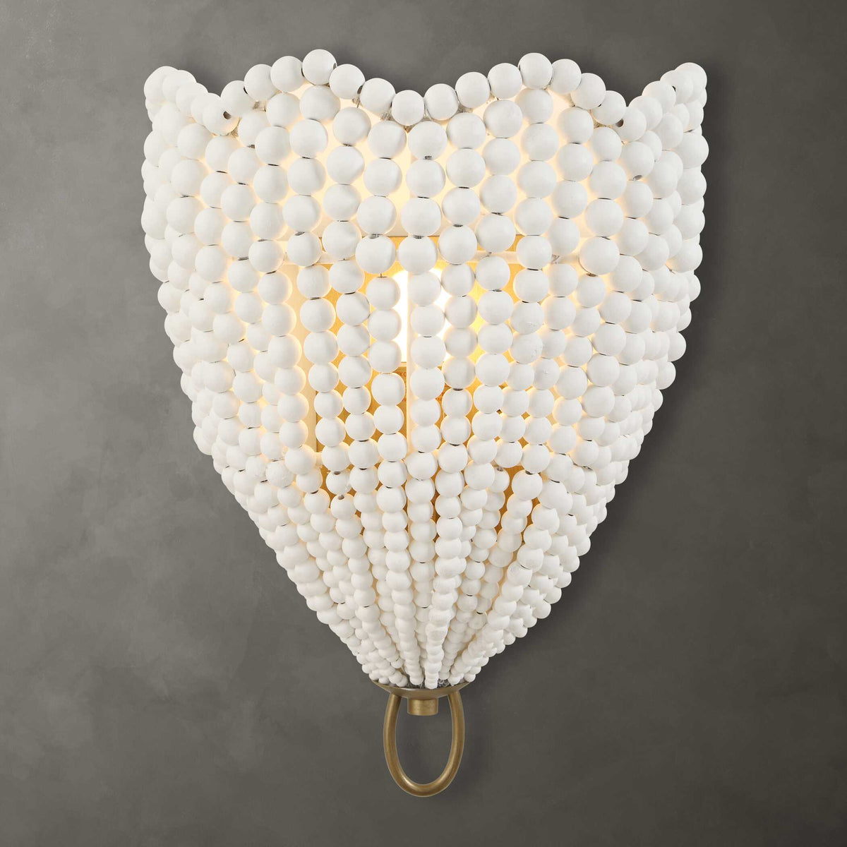 Biddeford 1 Light White Beaded Sconce
