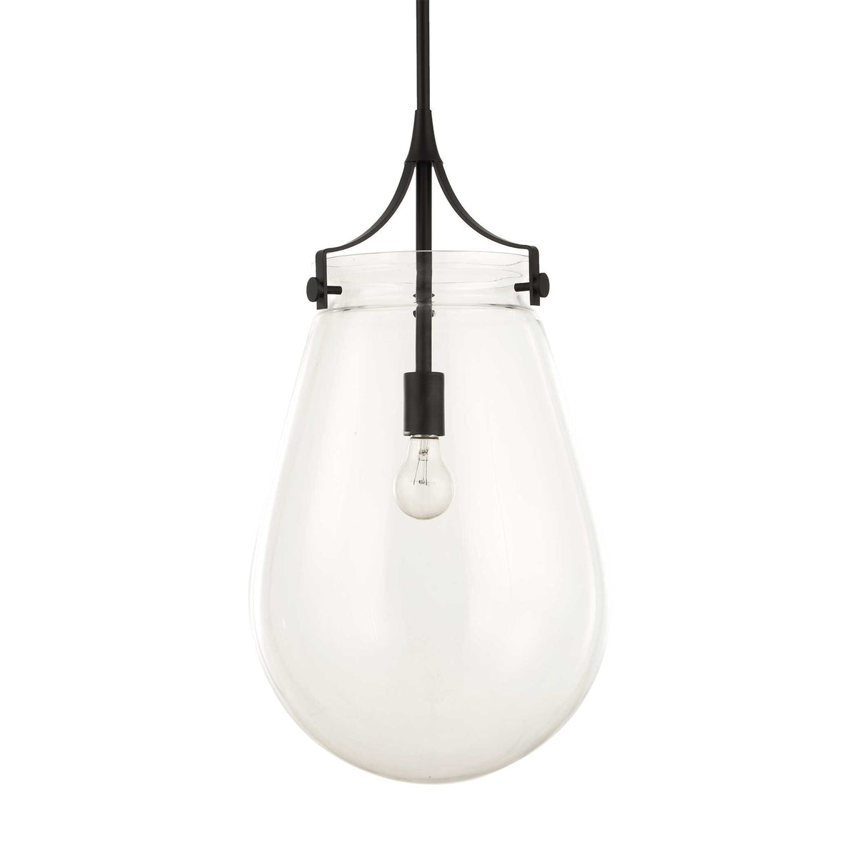 Dewdrop 1 Light Glass Shade Pendant