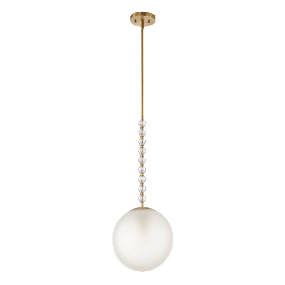 Ripple 1 Light Frost Glass Pendant