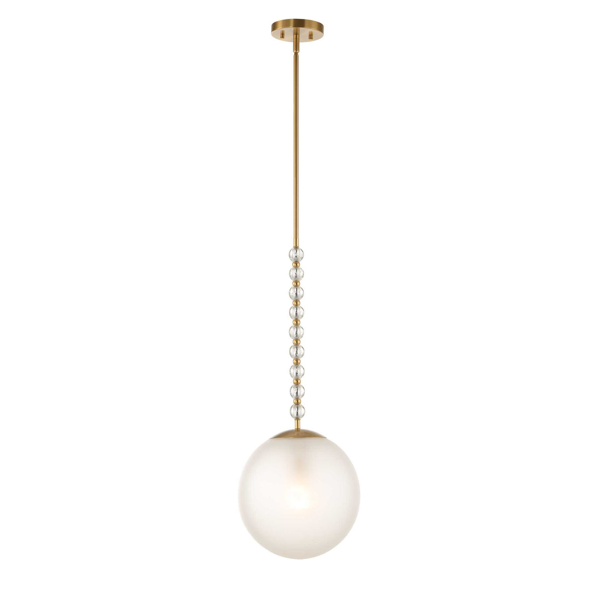 Ripple 1 Light Frost Glass Pendant