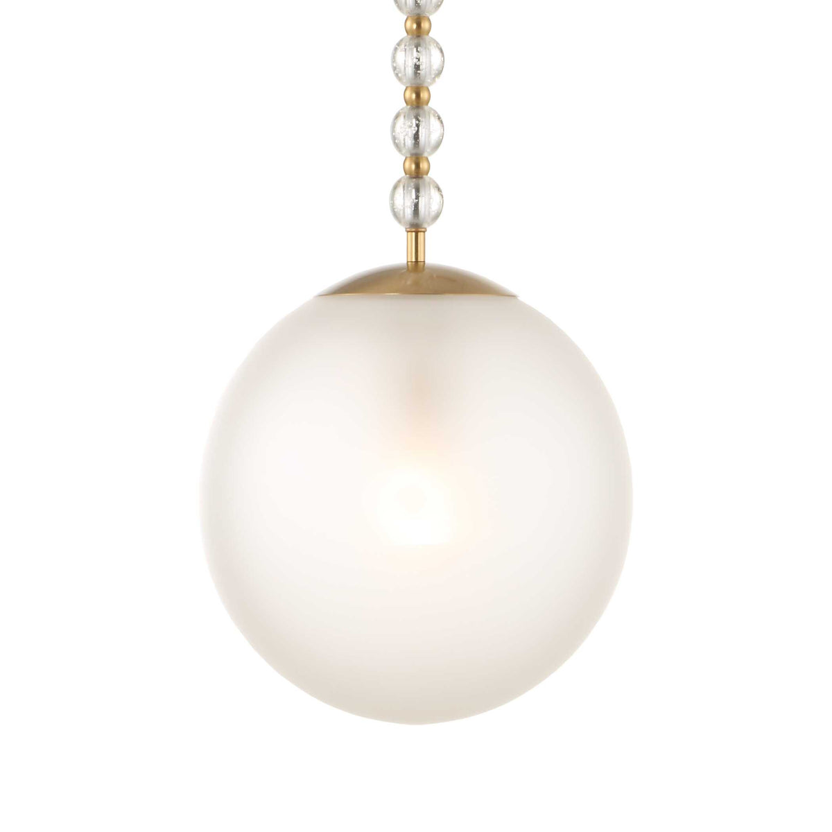 Ripple 1 Light Frost Glass Pendant