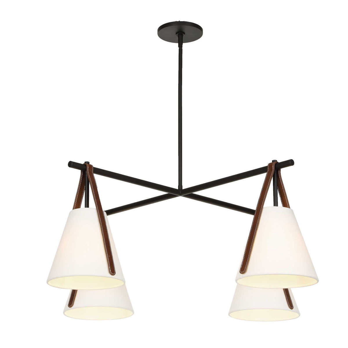 Reins Accent Straps 4 Light Chandelier
