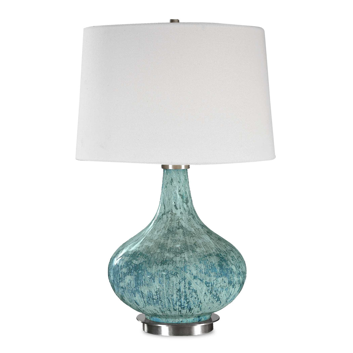 Celinda Blue Gray Glass Lamp