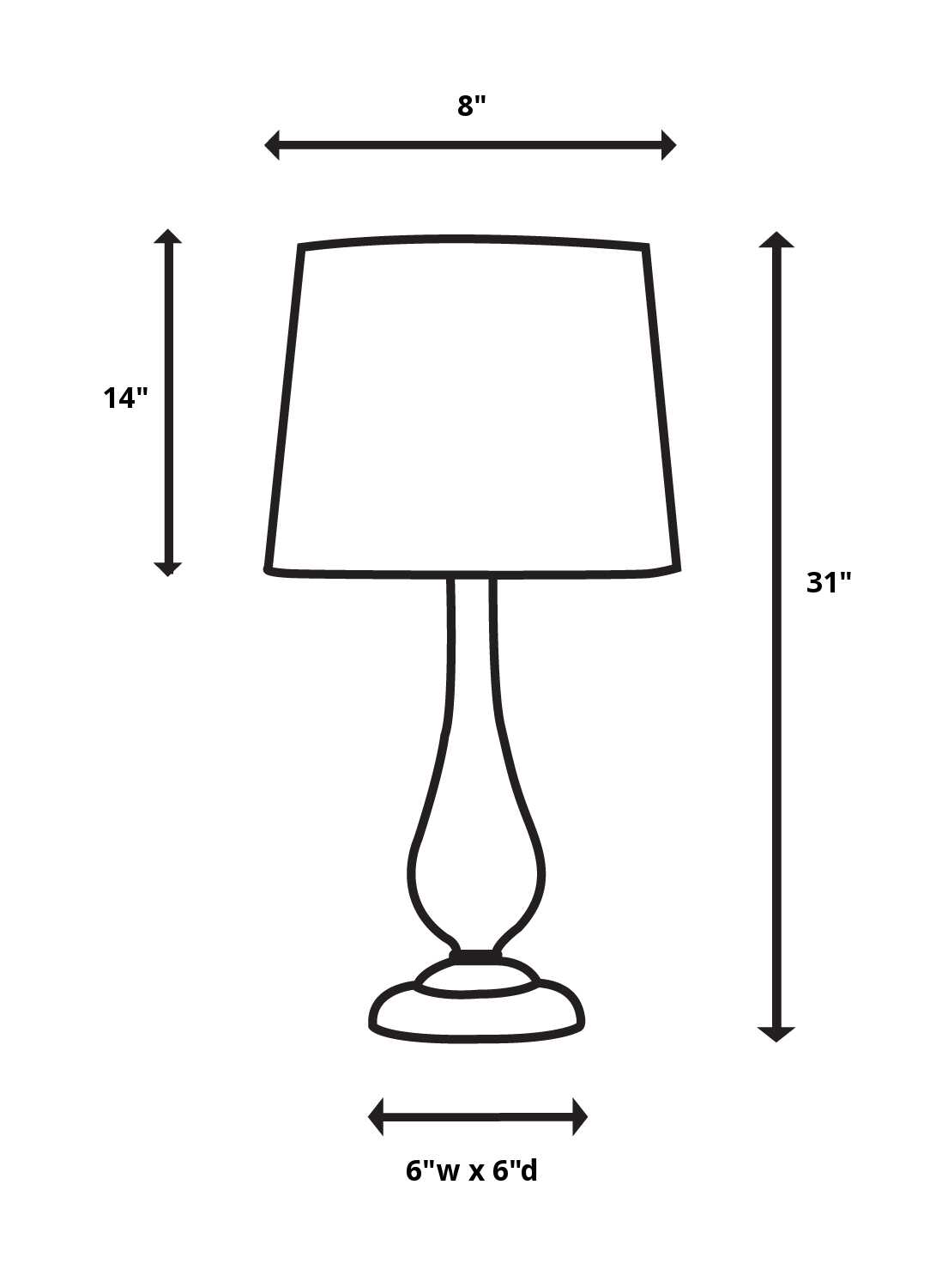 Volongo Stone Ivory Buffet Lamp