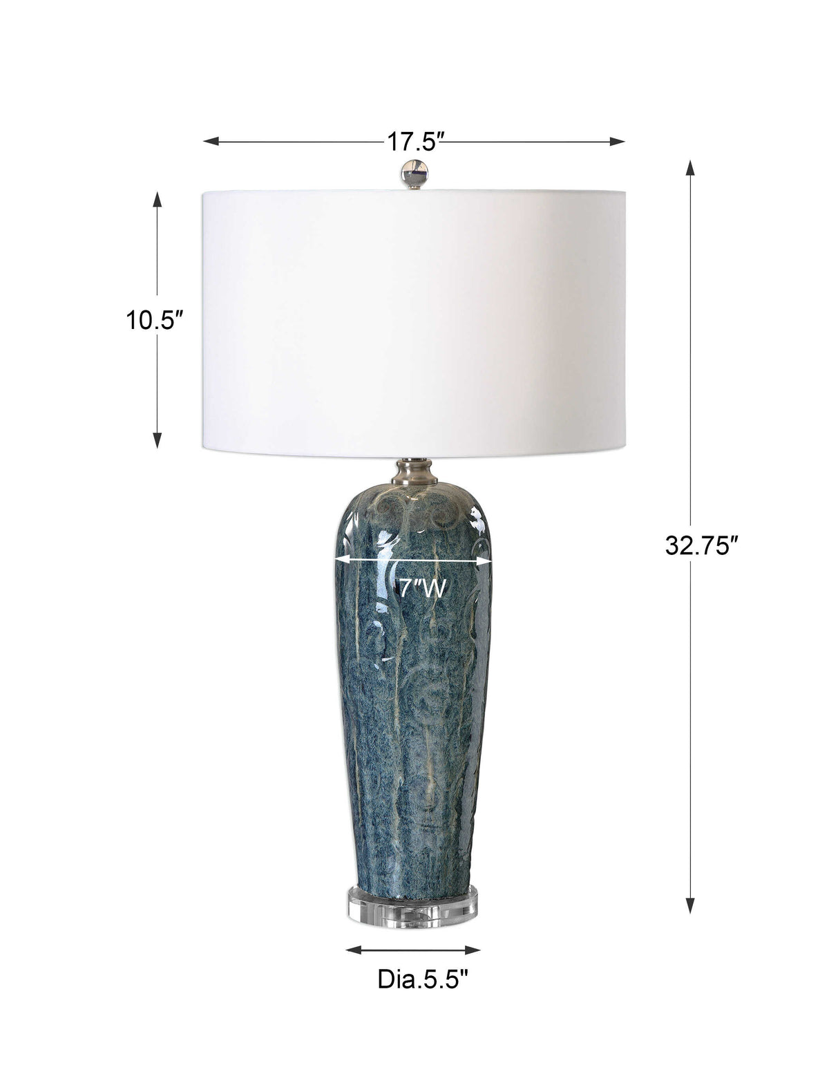 Maira Blue Ceramic Table Lamp