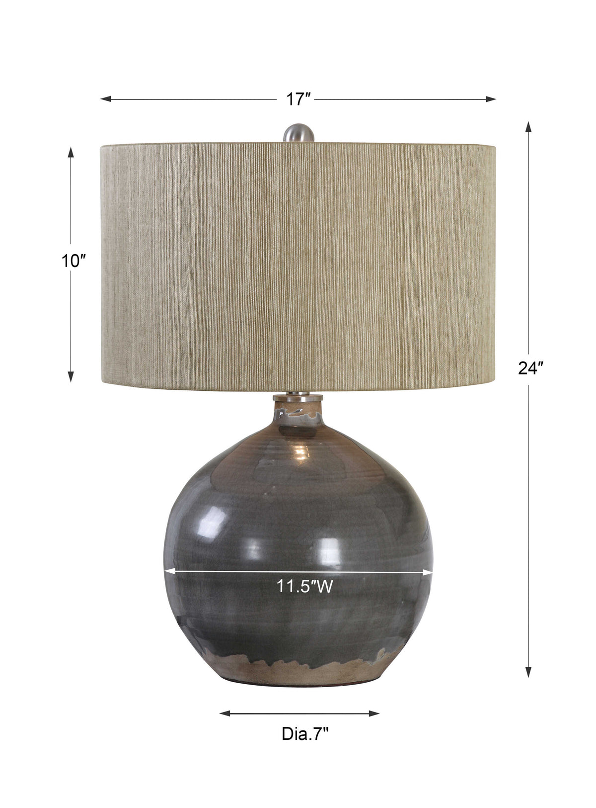 Vardenis Gray Ceramic Lamp