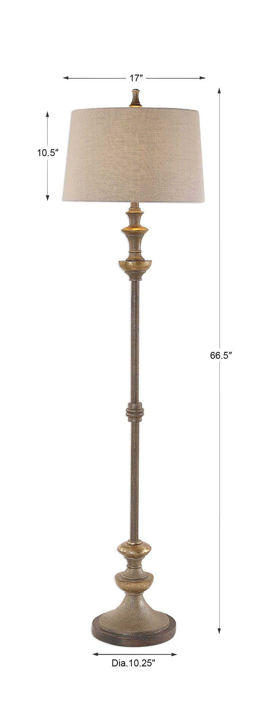 Vetralla Silver Bronze Floor Lamp