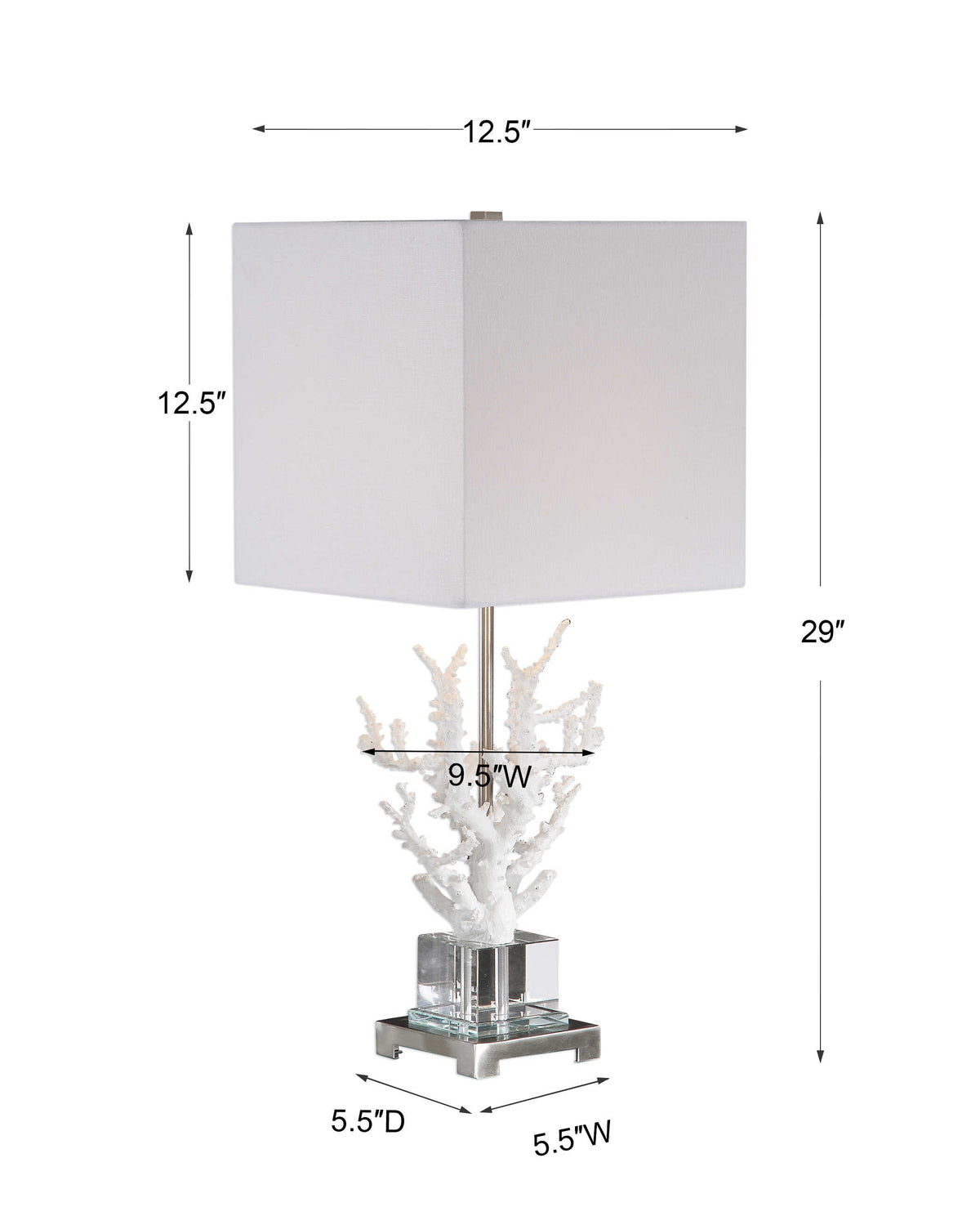 Corallo White Coral Table Lamp
