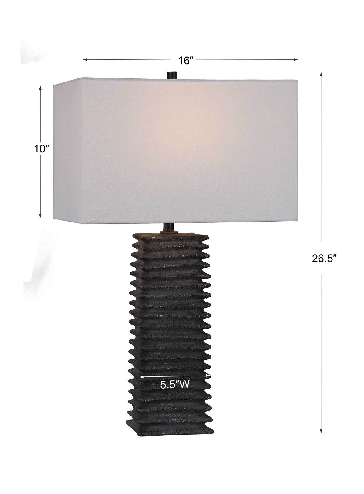 Sanderson Metallic Charcoal Table Lamp