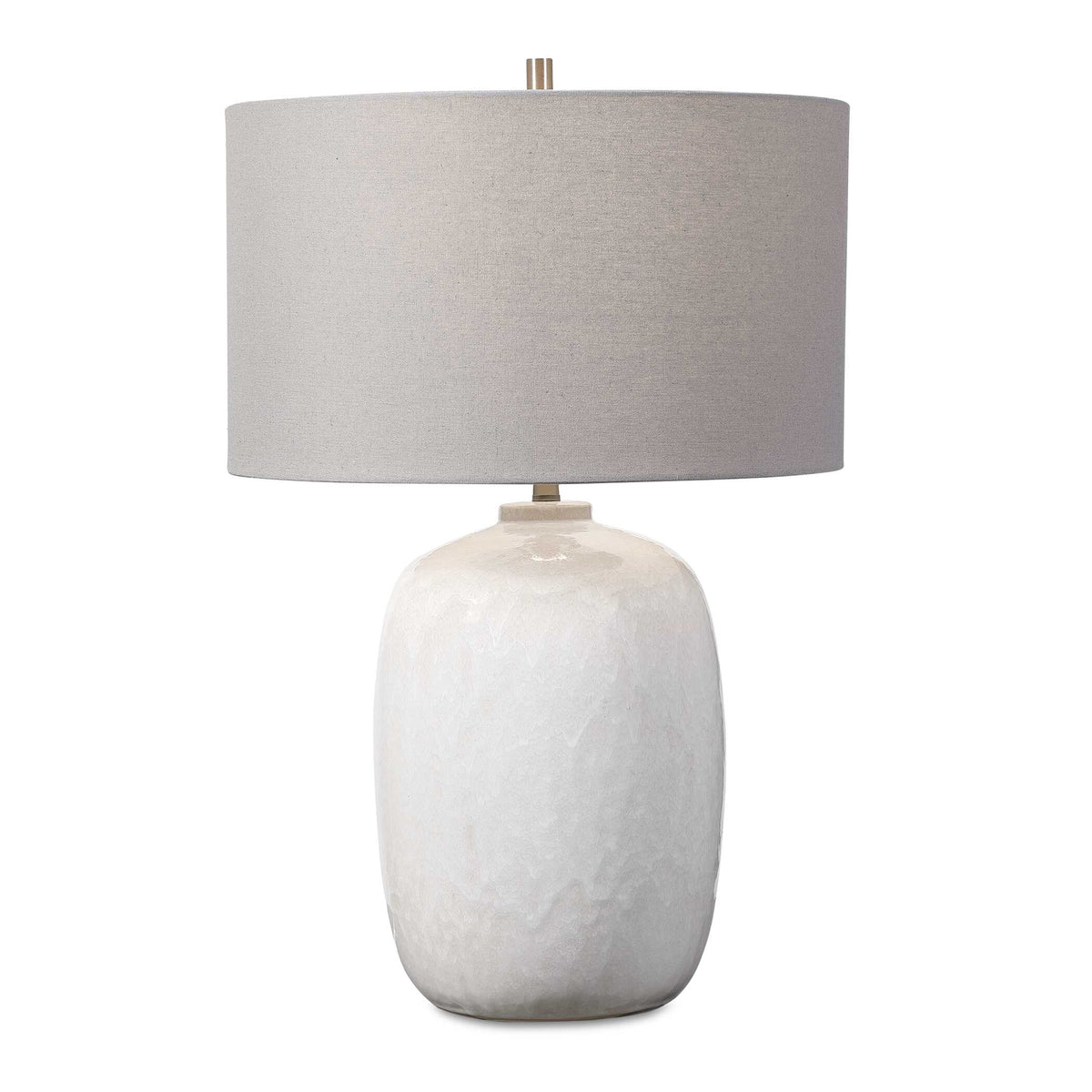 Winterscape White Glaze Table Lamp