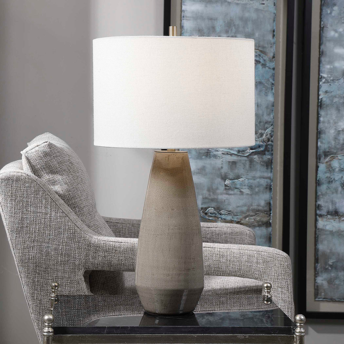 Volterra Taupe-Gray Table Lamp
