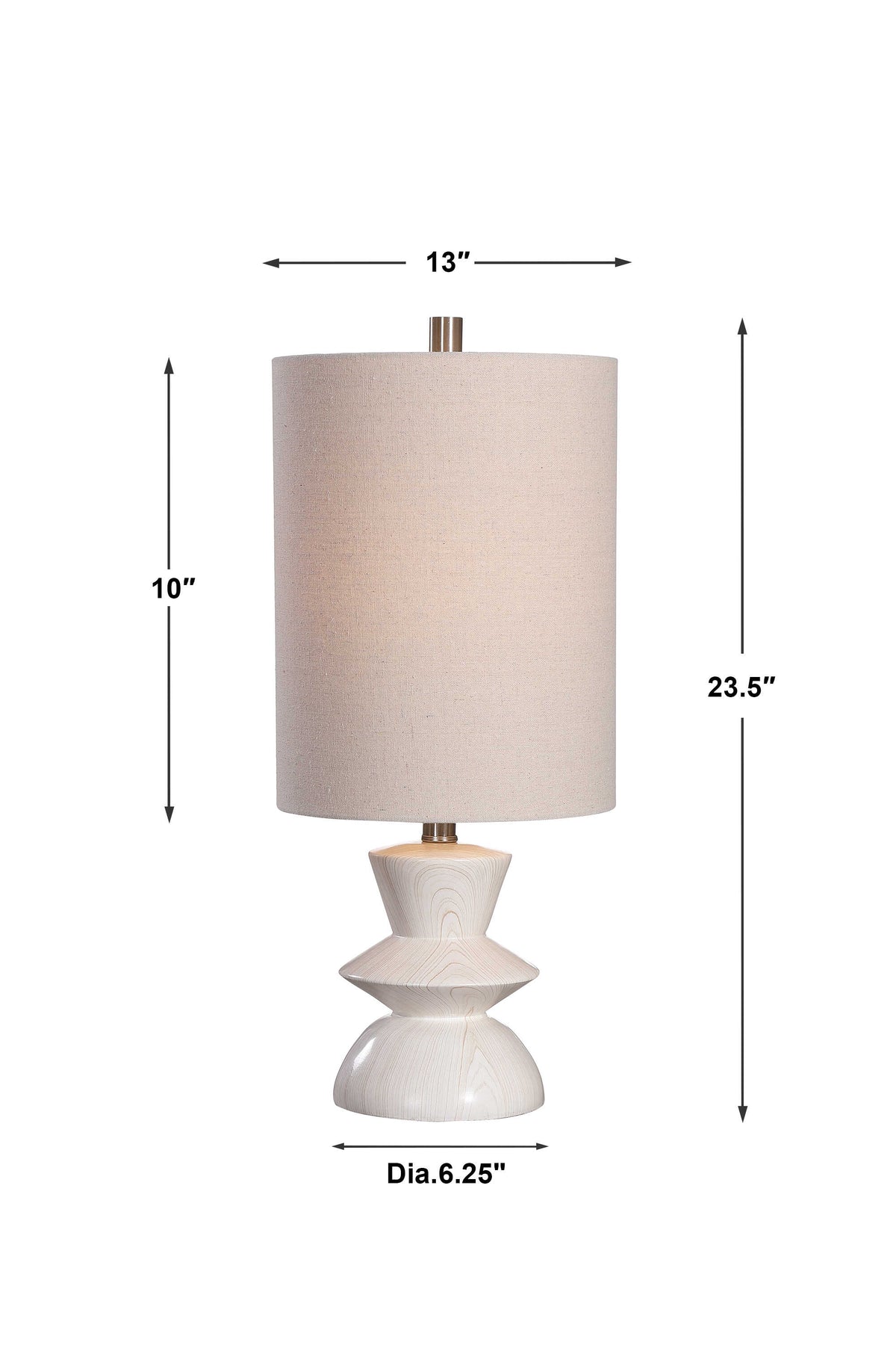 Stevens Bleached Wood Buffet Lamp