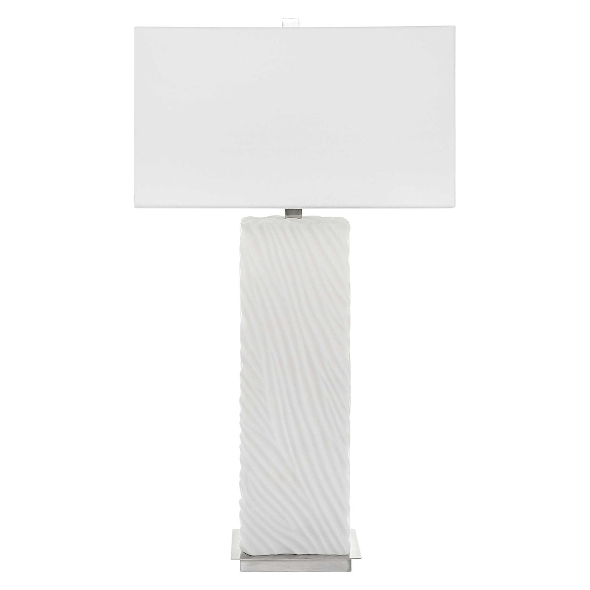 Pillar White Marble Table Lamp