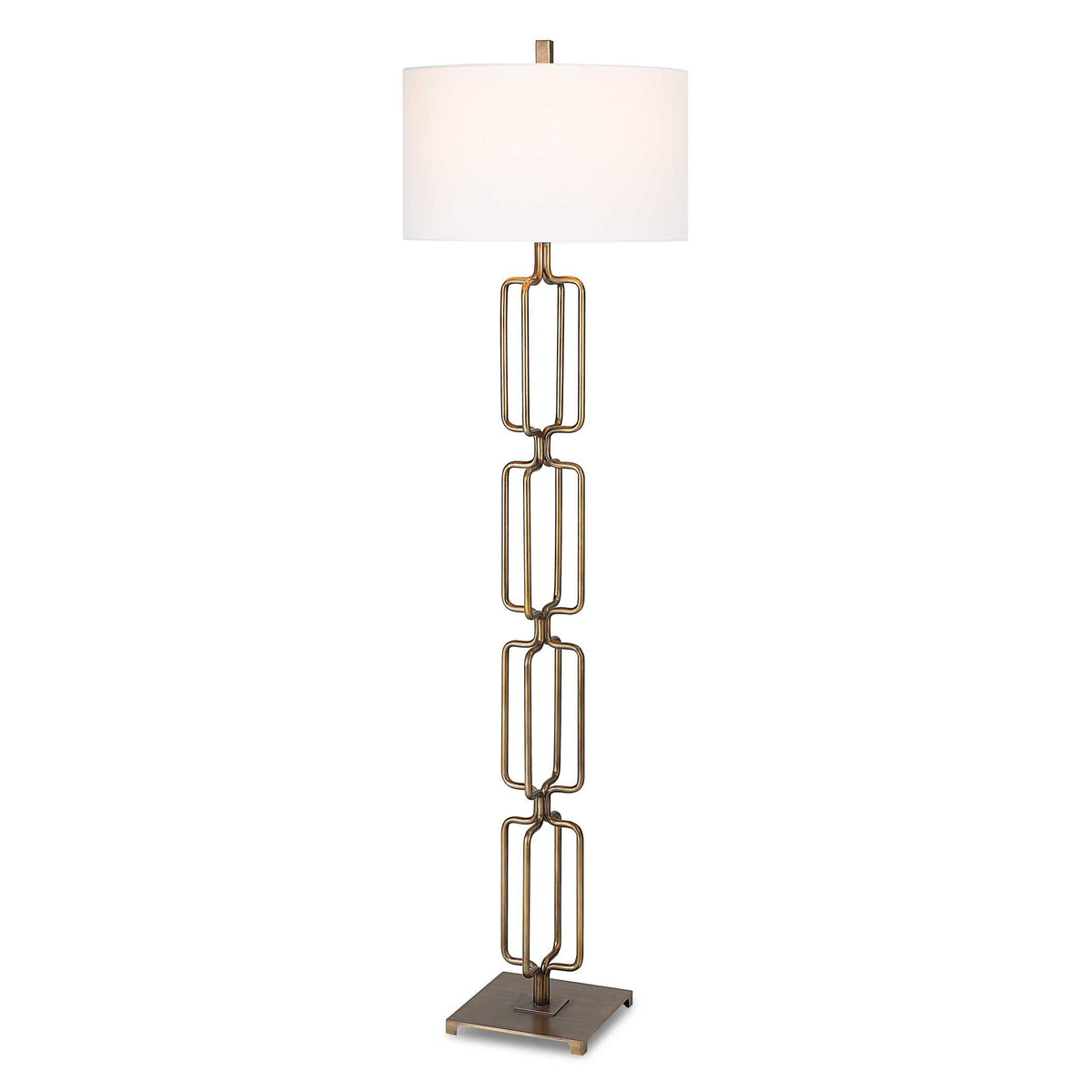 Link Brushed Gold Floor Lamp