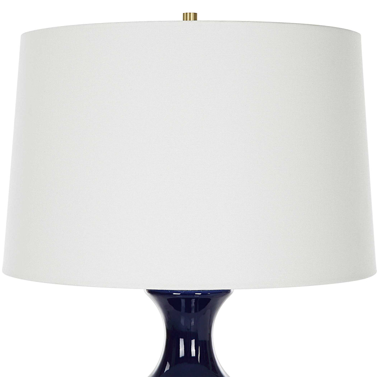 Coil Sculpted Blue Table Lamp