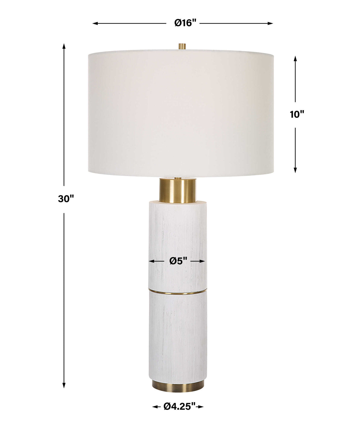 Ruse Whitewashed Table Lamp