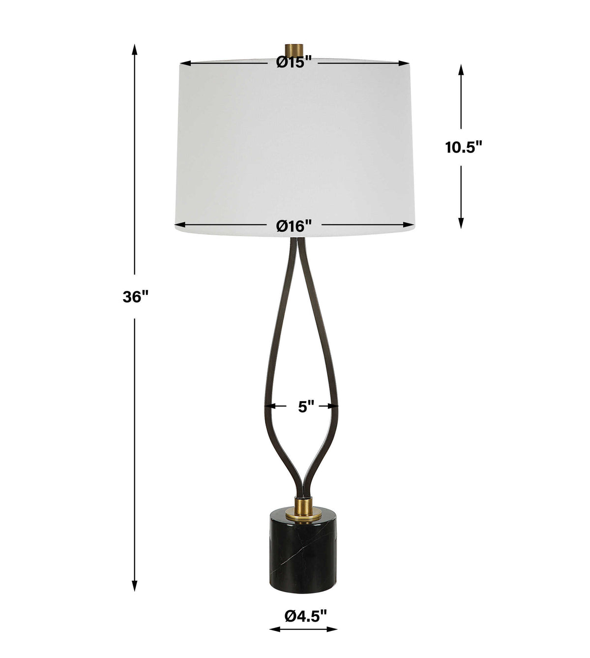 Separate Paths Iron Table Lamp