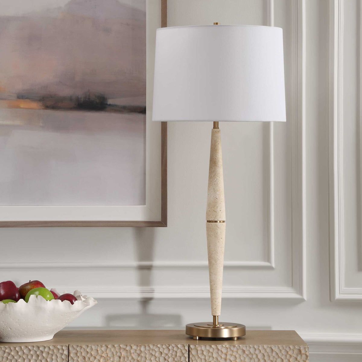 Palu Travertine Table Lamp