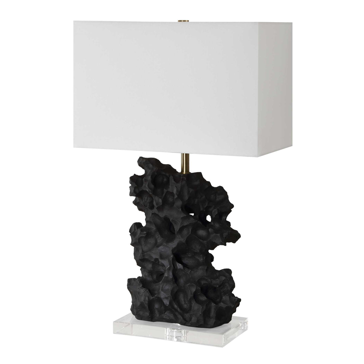 Basalt Black Stone Table Lamp