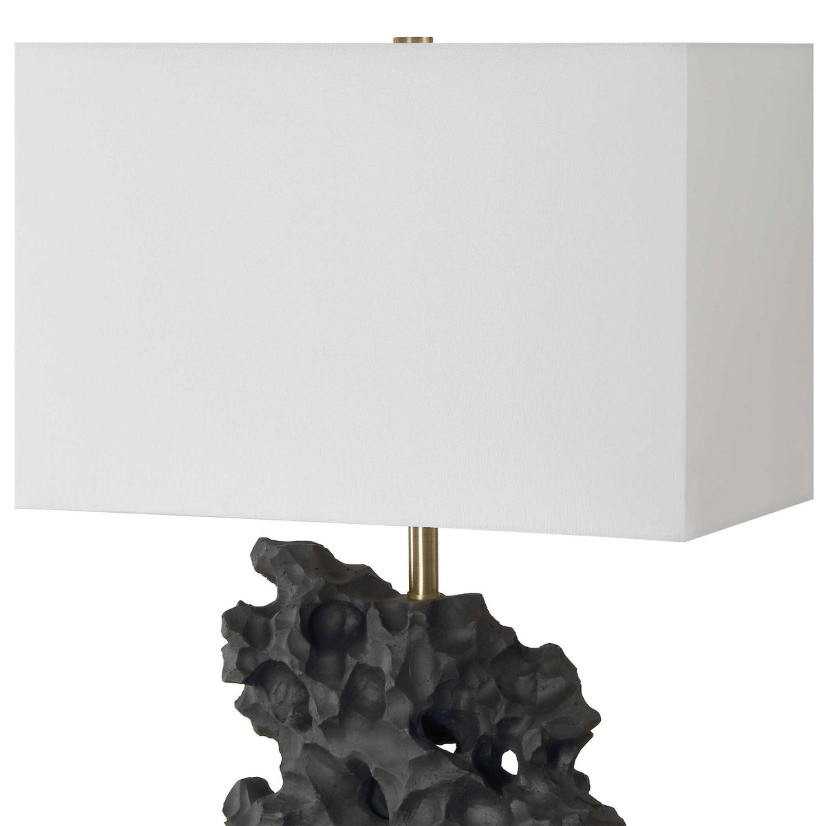 Basalt Black Stone Table Lamp