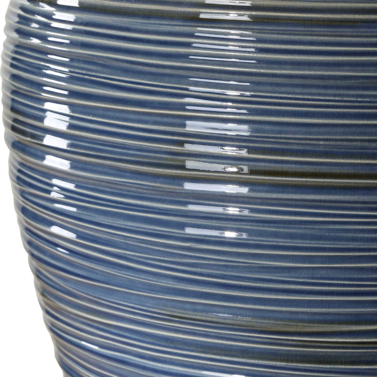 Moher Glossy Blue Table Lamp
