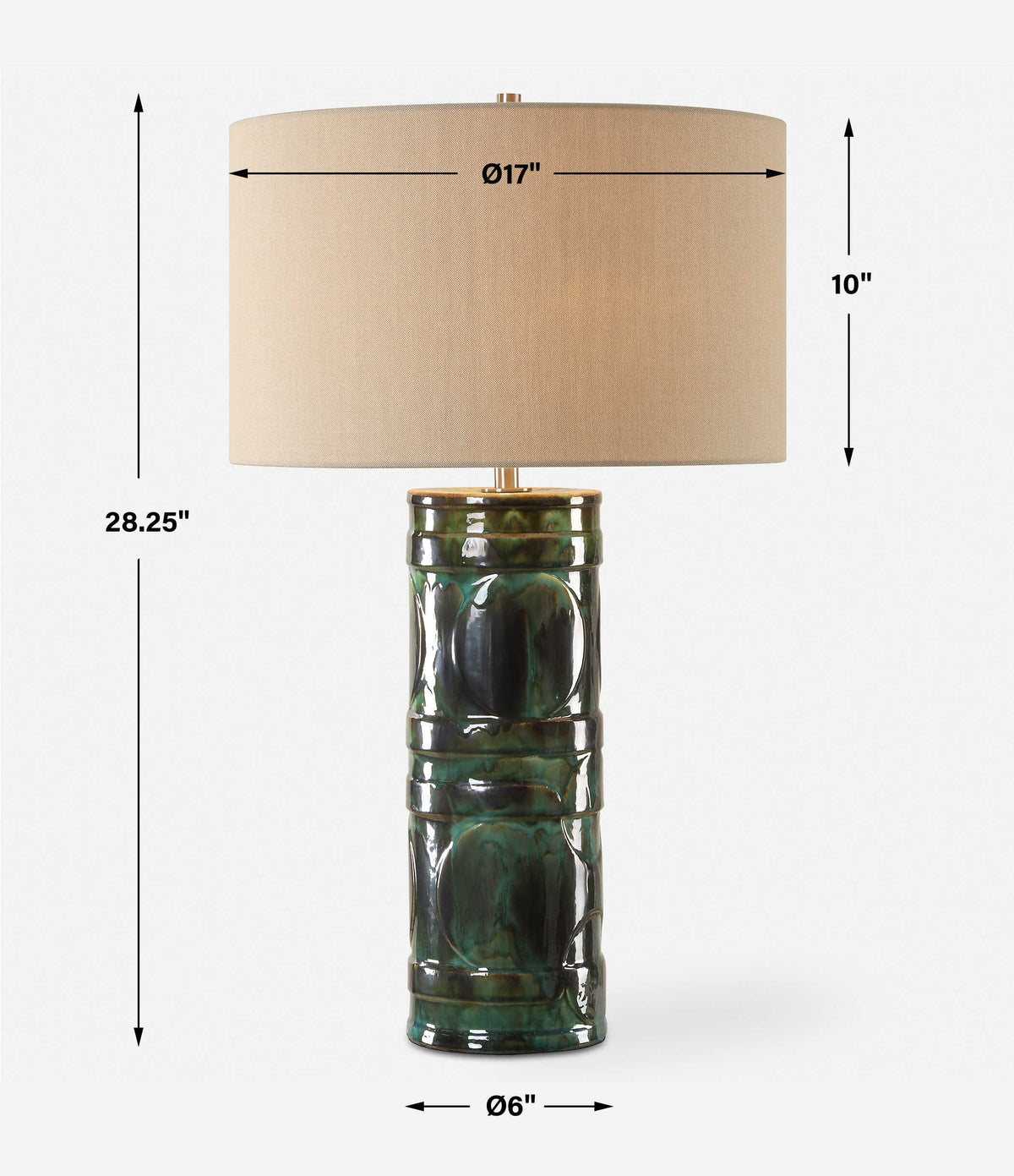 Loch Green Glaze Table Lamp