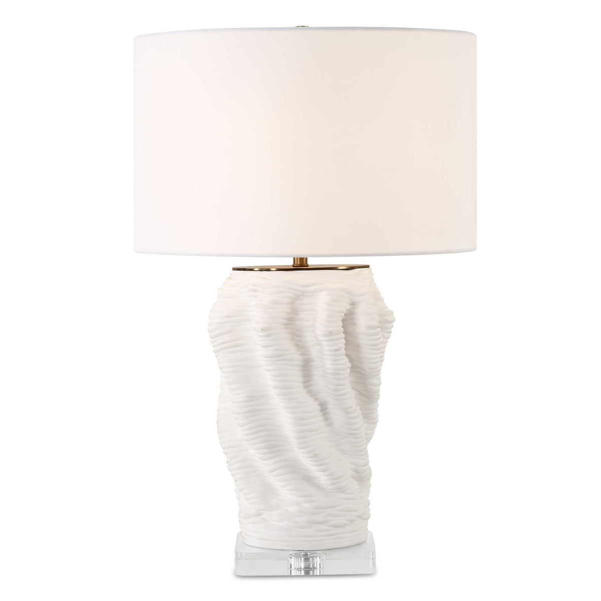 Stratified White Table Lamp