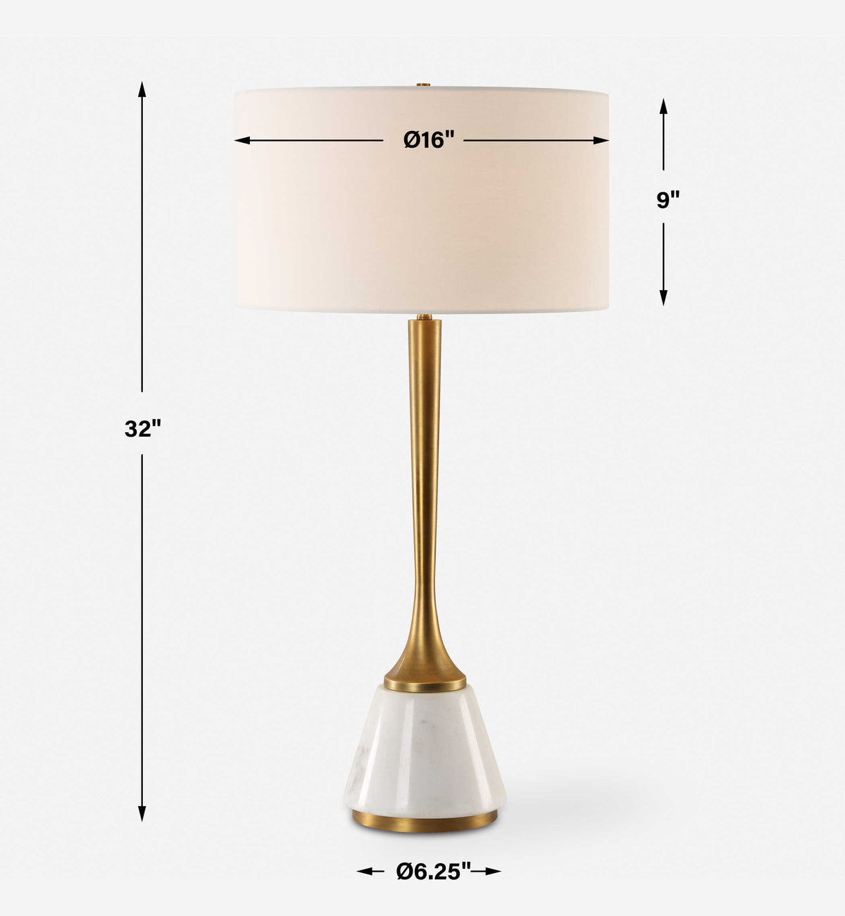 Avola White Marble Table Lamp