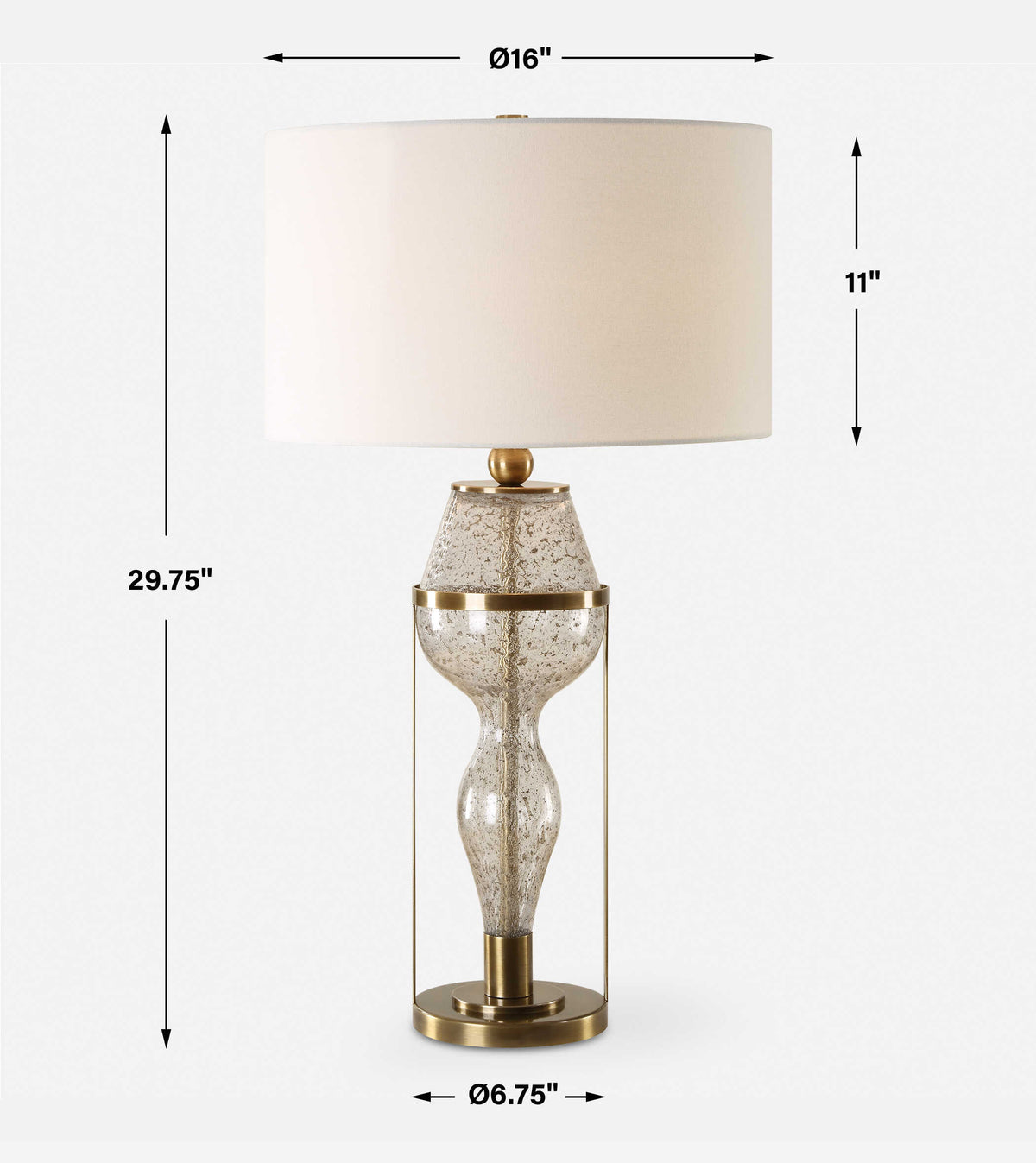 Out Of Time Seeded Glass Table Lamp