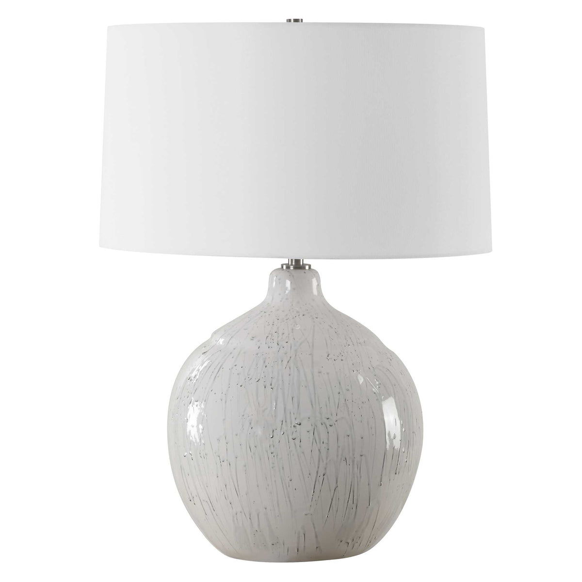 Dribble White Glaze Table Lamp