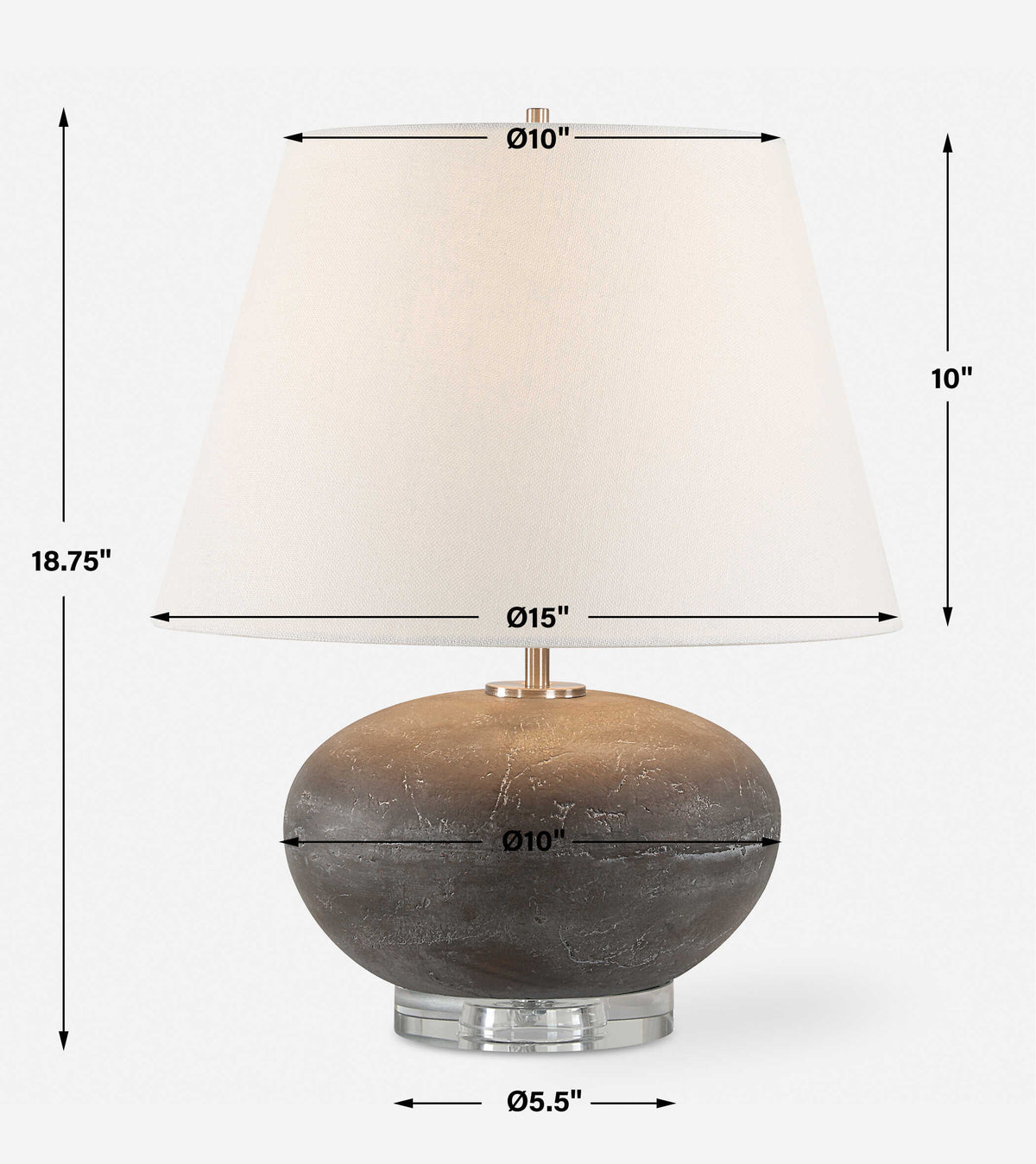 Beckley Gray Stone Table Lamp
