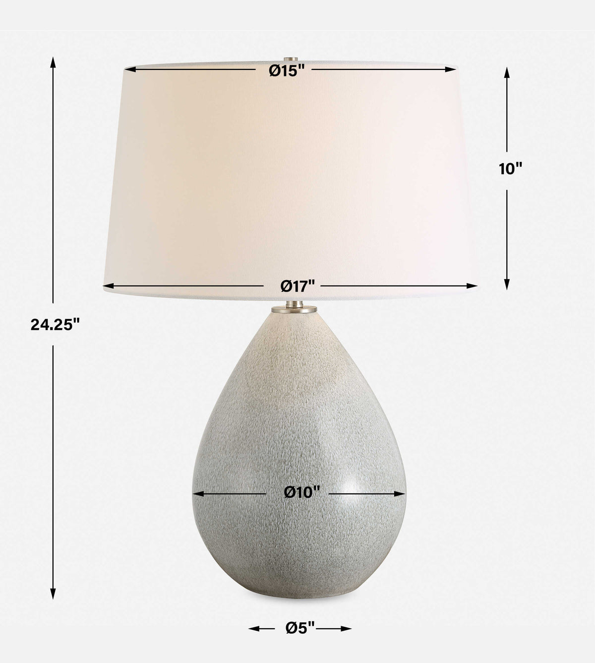Moray Gray Glaze Table Lamp