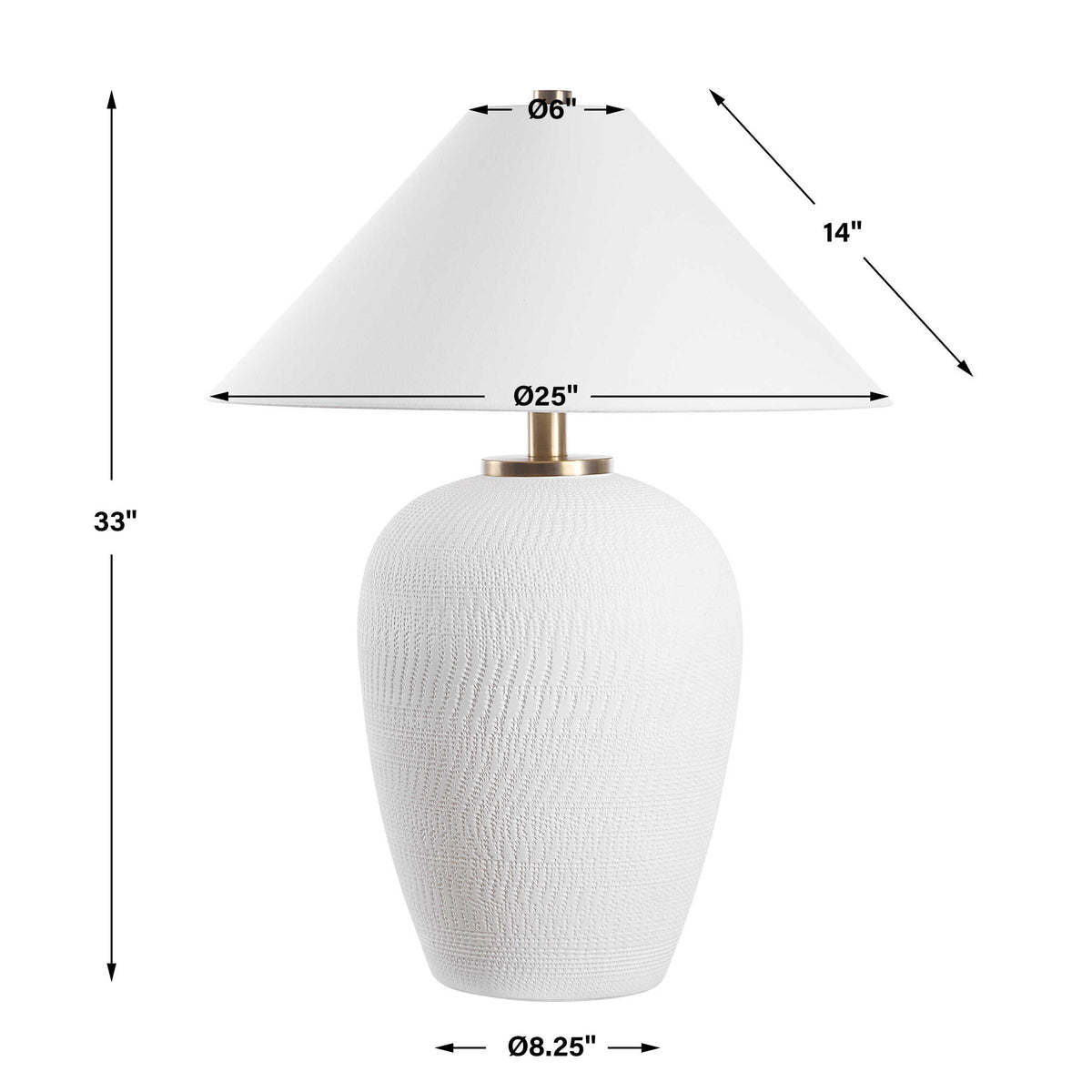 Merriton Matt White Table Lamp