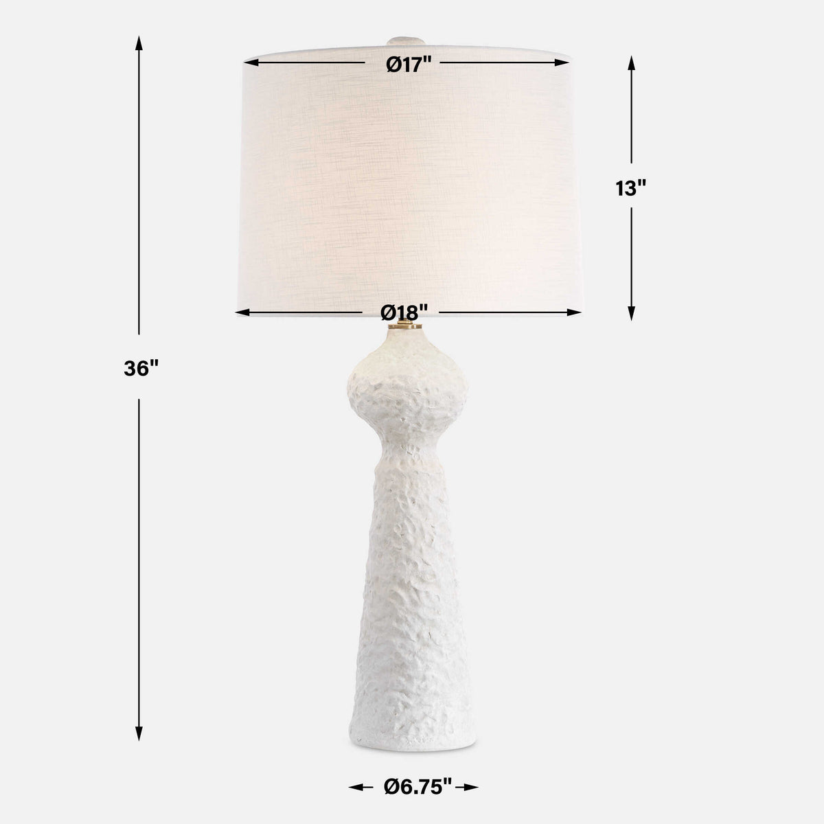 Sonata Textured White Table Lamp