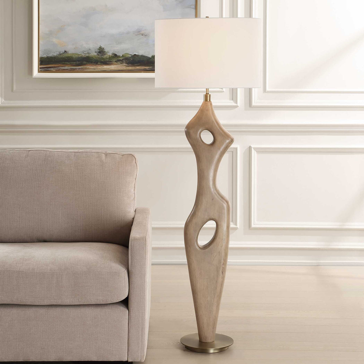 Almyra Solid Wood Floor Lamp
