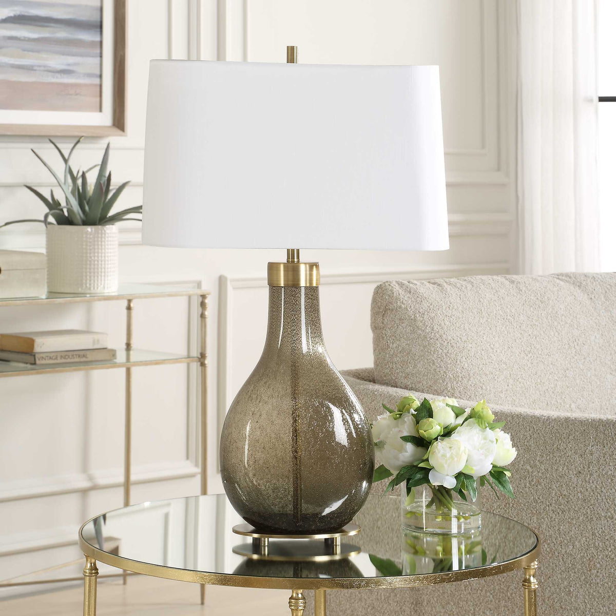 Shyla Dark Glass Table Lamp