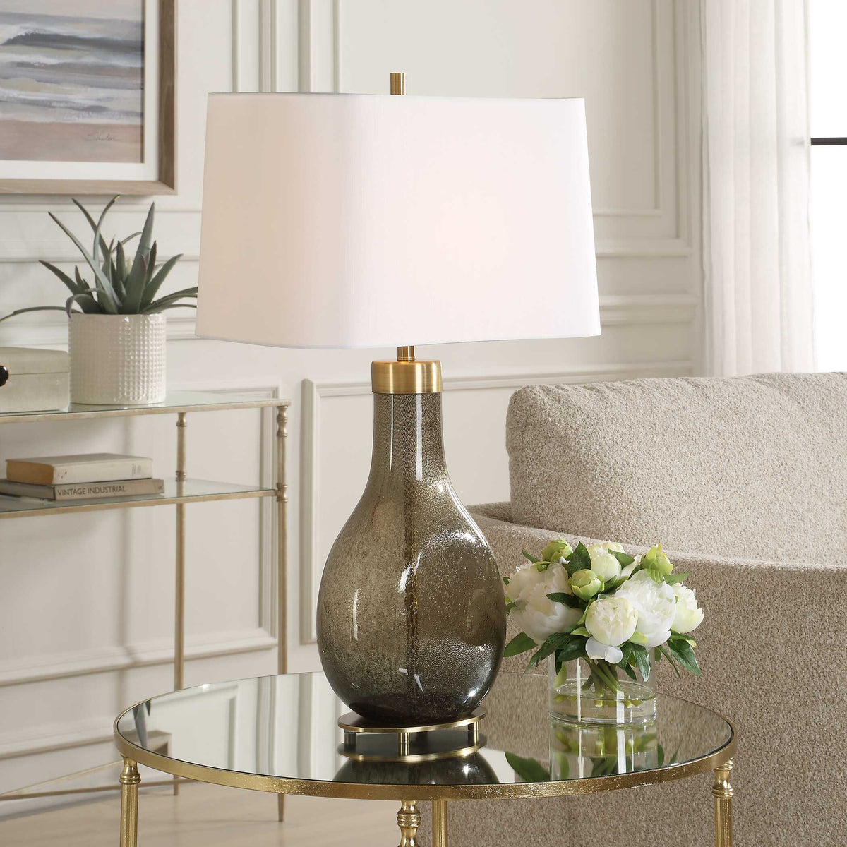 Shyla Dark Glass Table Lamp