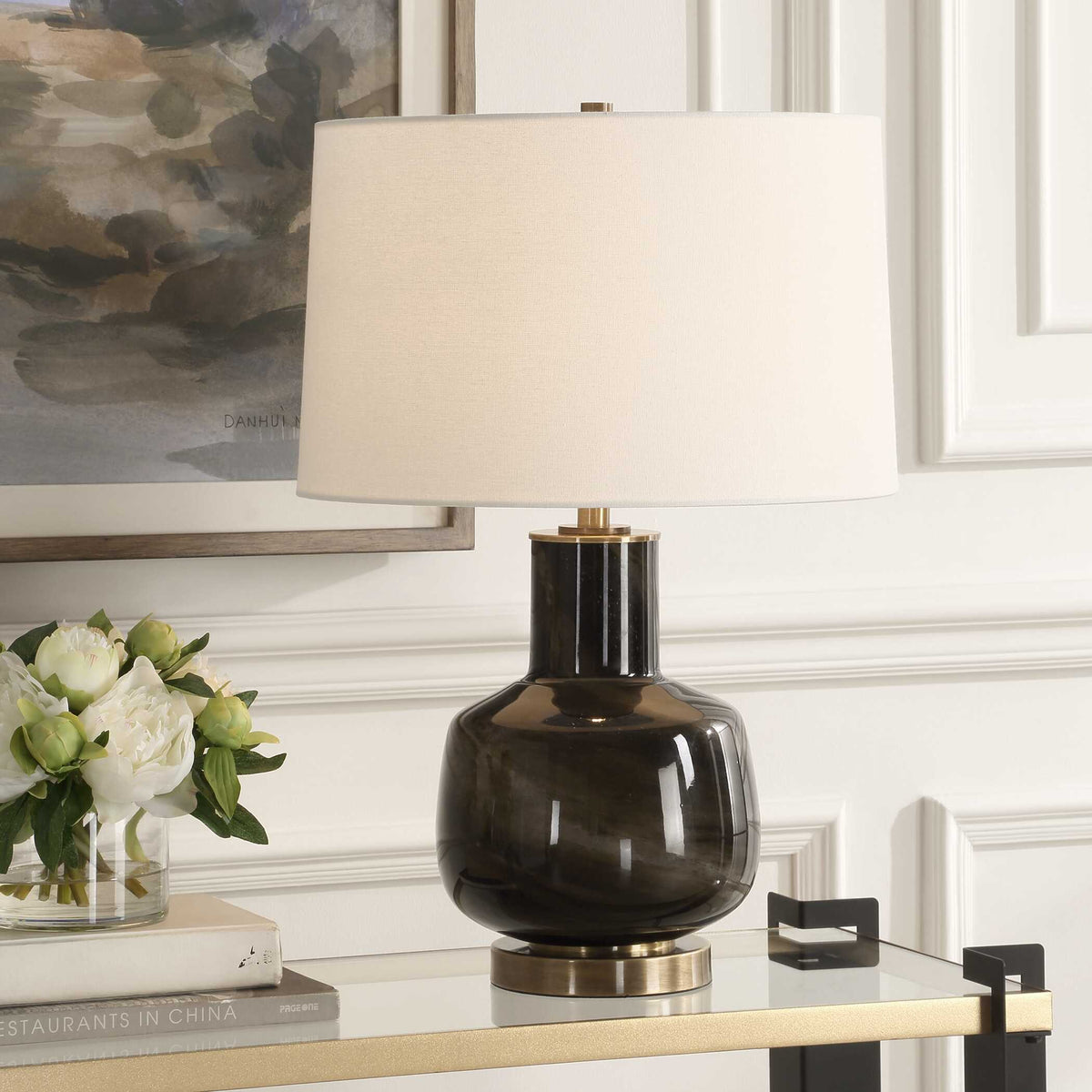Buchanan Charcoal Table Lamp