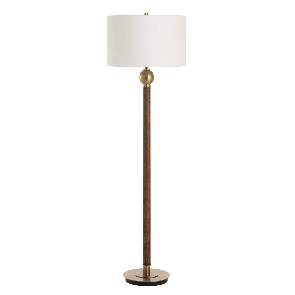 Keros Dark Oak Floor Lamp