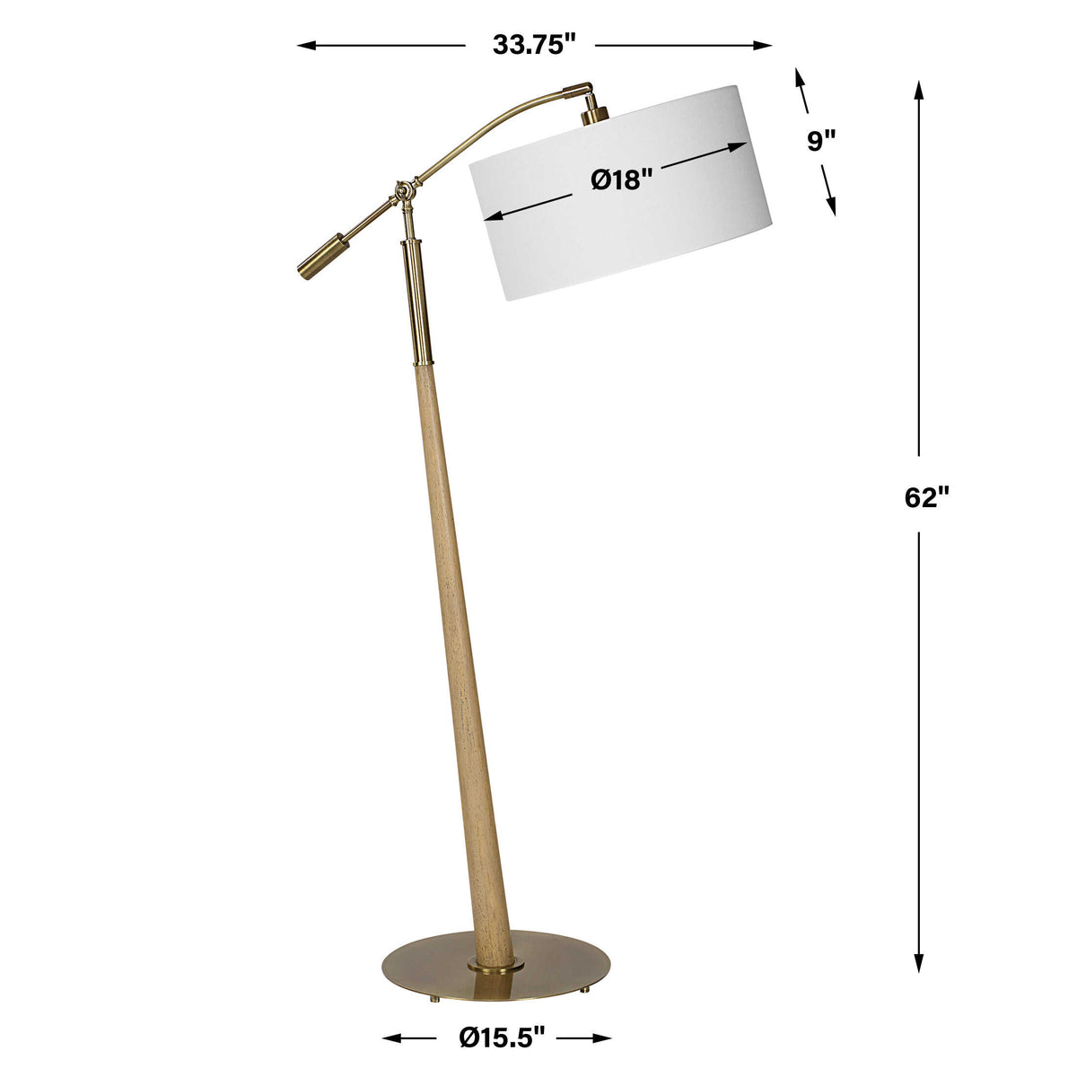 Kennett Wooden Floor Lamp