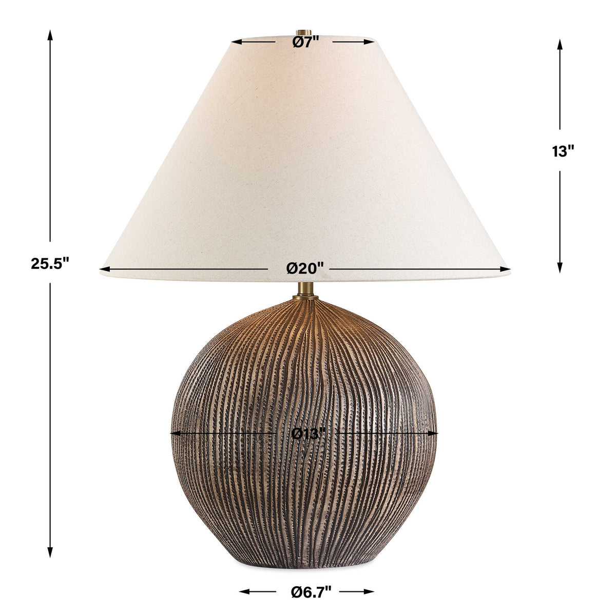 Sayre Dark Brown Table Lamp