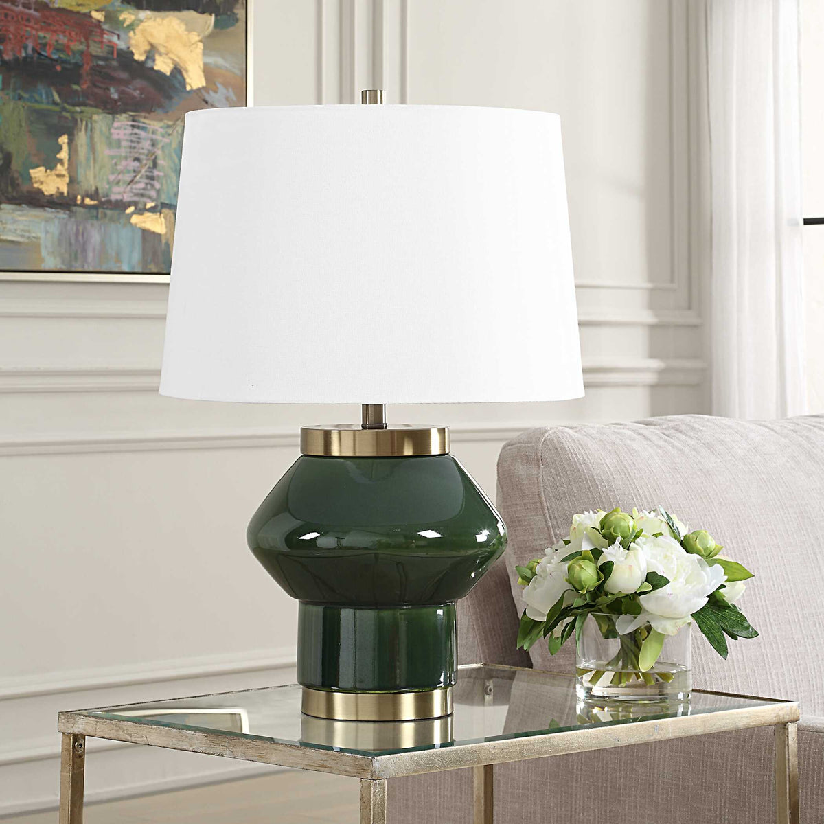 Tayson Jade Green Table Lamp